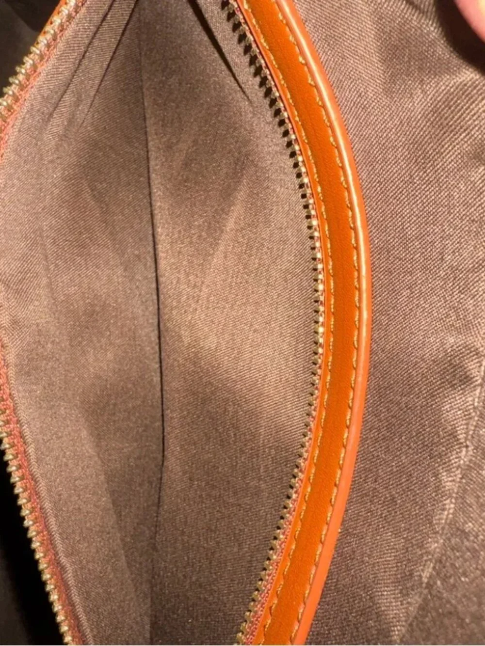 Valentino Orlandi XL Brown Monogram Canvas Messenger Tote MSRP - $299